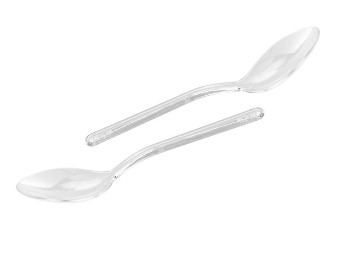 Ложка одноразовая мини 100 мм, прозрачная, 50шт/уп, 1500шт/кор