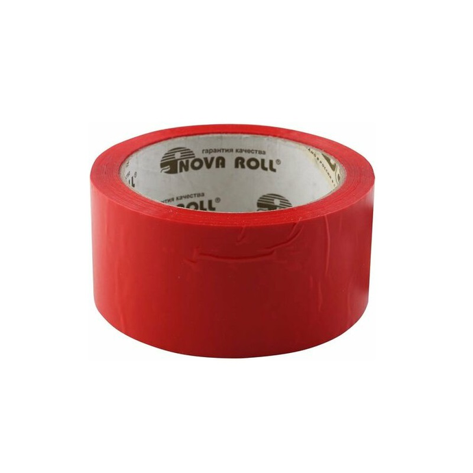 Скотч (50мм*66м) 45 микр "NovaRoll", красный / 36