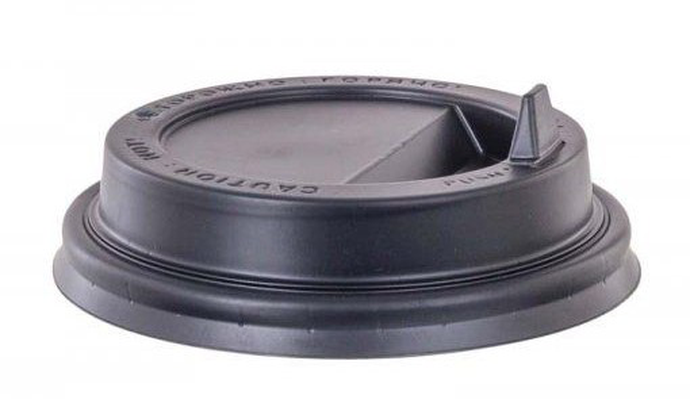 Крышка д/стакана  d 80 мм, черн с носиком