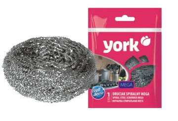 Губка спиральная стальная Мега YORK