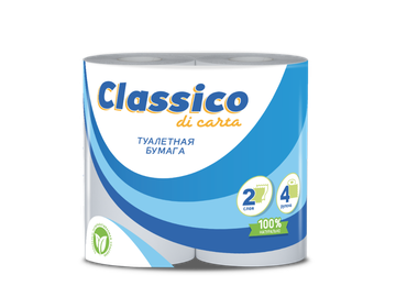 Бумага туалетная Classico di carta, 2 сл, 4рул/ вл. 24  С398