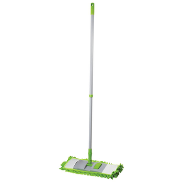 Швабра с флаундером 40 см, телескоп, черенок 70-120см, МОП "СИНЕЛЬ" из микрофибры букли(ЛЮБАША)