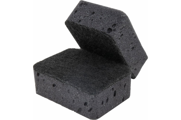 Губки для посуды BIG BLACK 95х70х35мм КОМПЛЕКТ 10шт, КРУПНОПОРИСТЫЙ поролон/абразив LAIMA, 608650