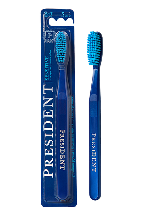 Зубная щетка PRESIDENT Sensitive (Цвет в ассортименте)