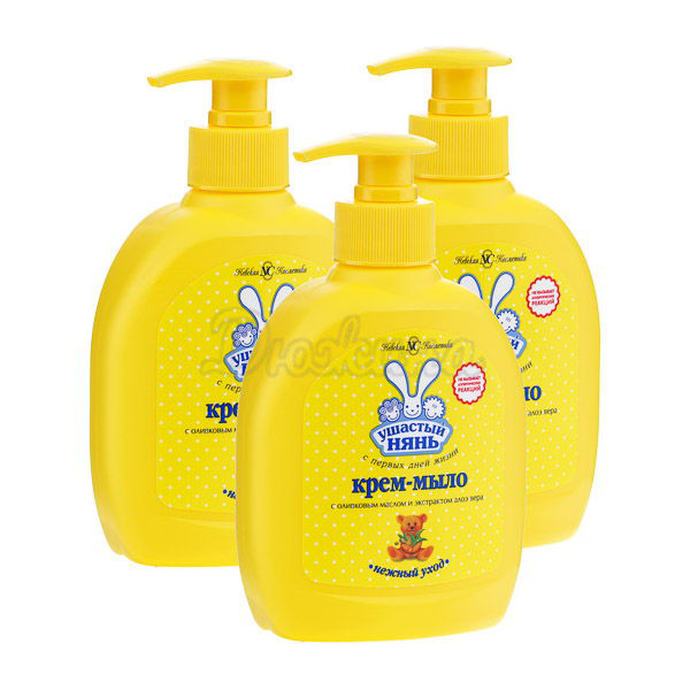 Н/к Ушастый Нянь Жидкое крем-мыло Олива-Алоэ 300мл  *12*24 / 1728