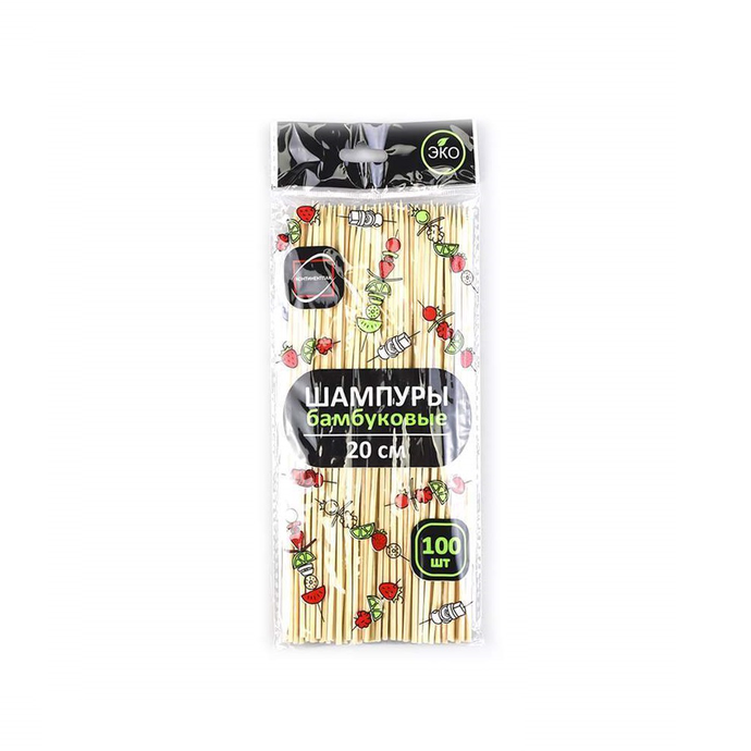 Палочки для шашлыка 20 см БАМБУК  100 шт