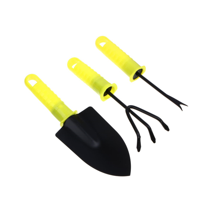 INBLOOM Набор садового инвентаря 21см (совок, рыхлитель, корнеудал) металл с пласт. ручкой