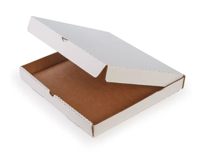 Коробка 40х40х4 см для пиццы гофрокартон белый