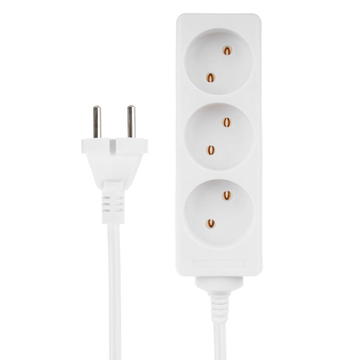 FORZA Удлинитель 3 гнезда, сеч. провода 1 кв.мм 3м, 10A, макс. мощность 2500Вт