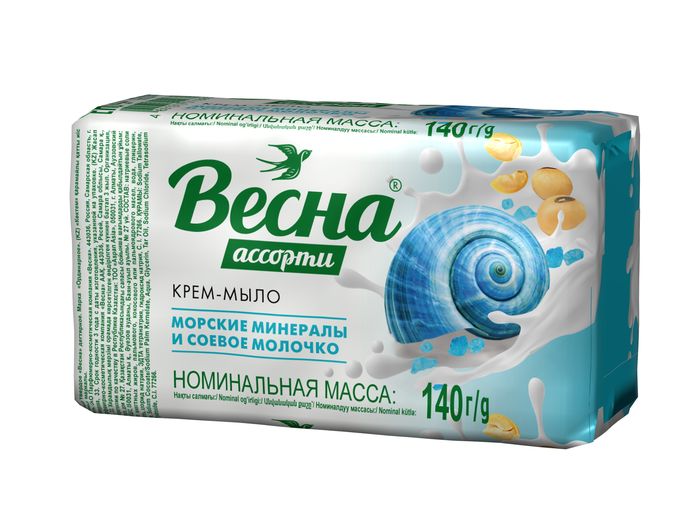 МТ ВЕСНА Ассорти морские минералы и соевое молочко 140 г. арт. 6211