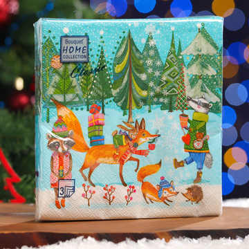 Салфетки 20л, Bouquet Home Collection Classic, 3хсл., "Веселая компания"/12