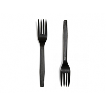 Вилка 165 мм ПРЕМИУМ ЧЕРНАЯ (100) (2500) Пластик-Степ