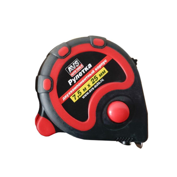 Рулетка 7,5м*25м двухкомпонентный корпус (3 фиксатора) AVS MT7525R