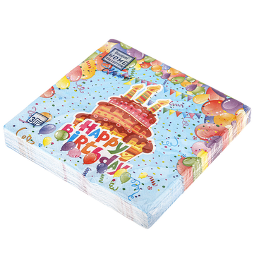 Салфетки Art Bouquet  "С Днем рождения" 33х33 , 3 слоя .20л/вл.12