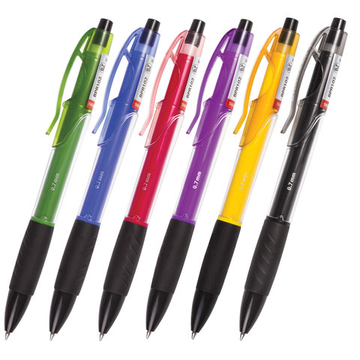 Ручка шариковая автомат.с грипом Braubergn Violin, СИНЯЯ, ассорти, 0,7..