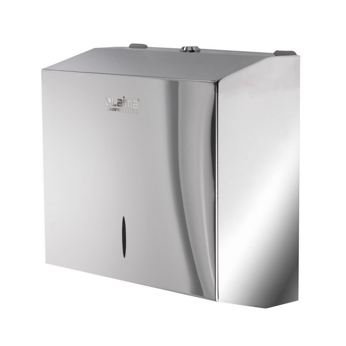 Диспенсер для полотенец LAIMA PROFESSIONAL INOX, (Система H3) V-сложения, нержавеющая сталь, зерк