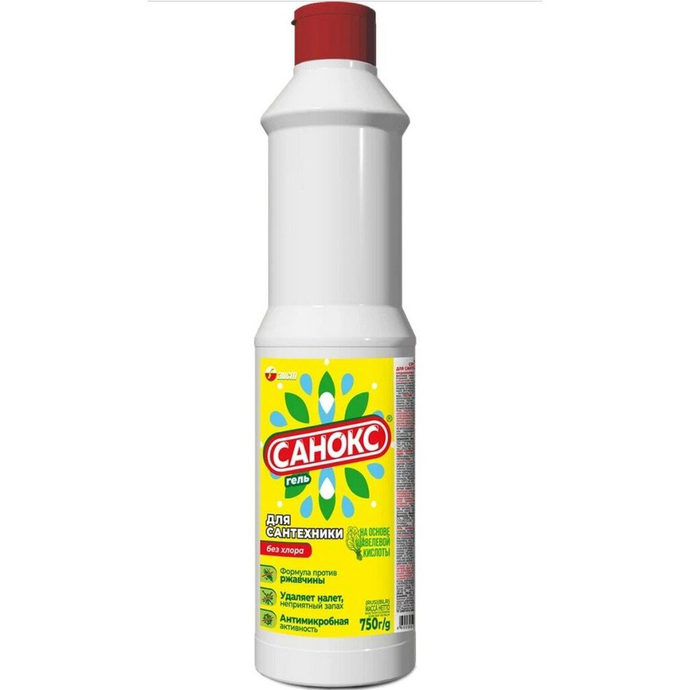 САНОКС ГЕЛЬ д/сантехники от ржавчины  750мл.  *15 / 165 / 825