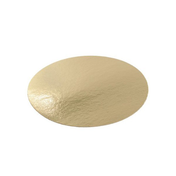 Подложка золотая круглая, d 260 мм, 1-сторонняя, 100 шт в коробке