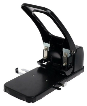 Дырокол deVENTE 100 листов с линейкой металл.черный