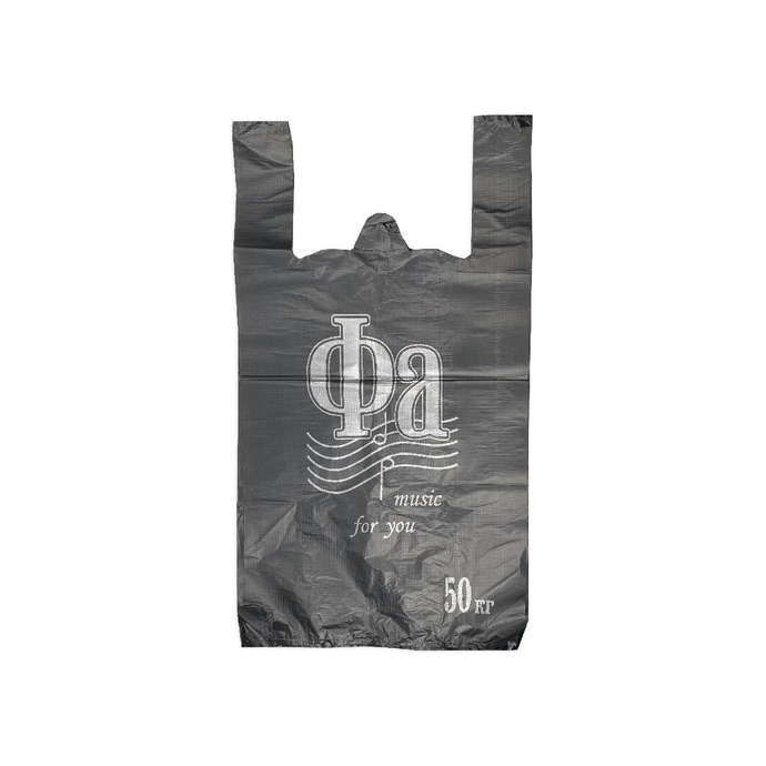 Пакет майка  Fa 30*55  черная*100