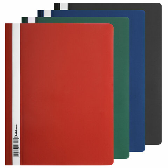 Скоросшиватель пластиковый ERICH KRAUSE Classic, А4, 120/140 мкм, ассорти, 50020 272913