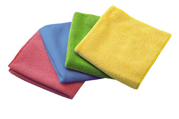 Салфетка из микрофибры 30x30 синий пл.250, ультразвуковая обработка края