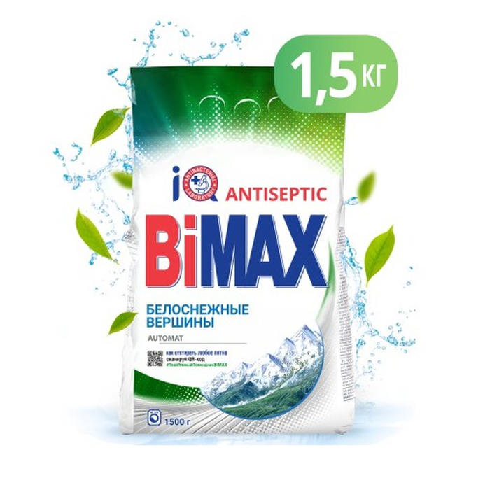 СТИР-Й ПОРОШОК BIMAX БЕЛОСНЕЖНЫЕ ВЕРШИНЫ AUTOMAT М/У 1,5 КГ 1*6