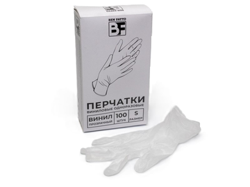 Перчатки одноразовые винил 100 шт/уп S Ben Fatto