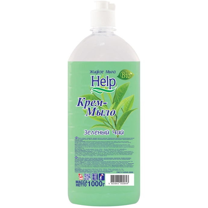 HELP мыло жидкое Зеленый чай флип-топ 1000мл/12 5-0364