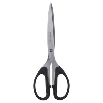 Ножницы BRAUBERG "Classic", 210 мм, чёрные, классической формы, 2-х сторонняя заточка