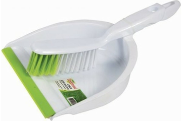 Совок для мусора ЛЮБАШАсо щеткой-сметкой, пластик, резиновая кромка