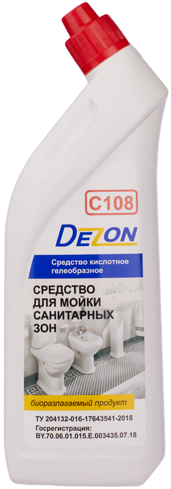 Дезон Средство моющее кислотное C108, Мойка санитарных зон, гель, кислотное (со скош. носиком).