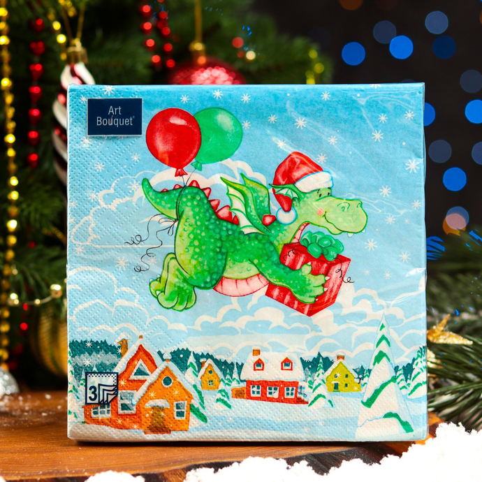 Салфетки Art Bouquet 33*33, 3хсл, 20л. "Добрый дракон"/12