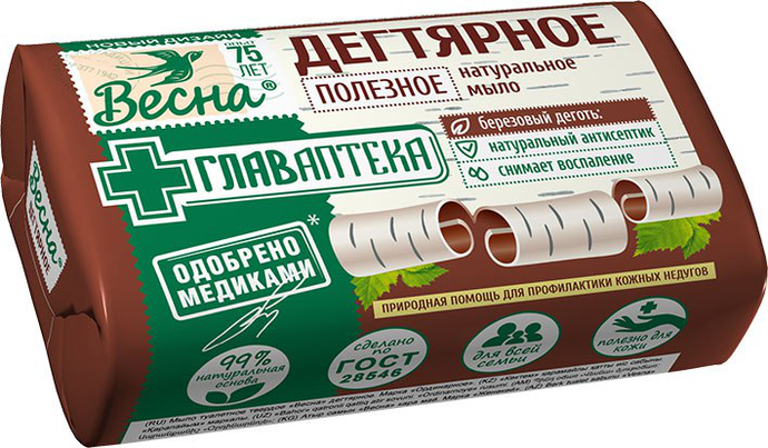 МТ клас 'ВЕСНА Главаптека' (дегтярное) 90 г. арт. 1784