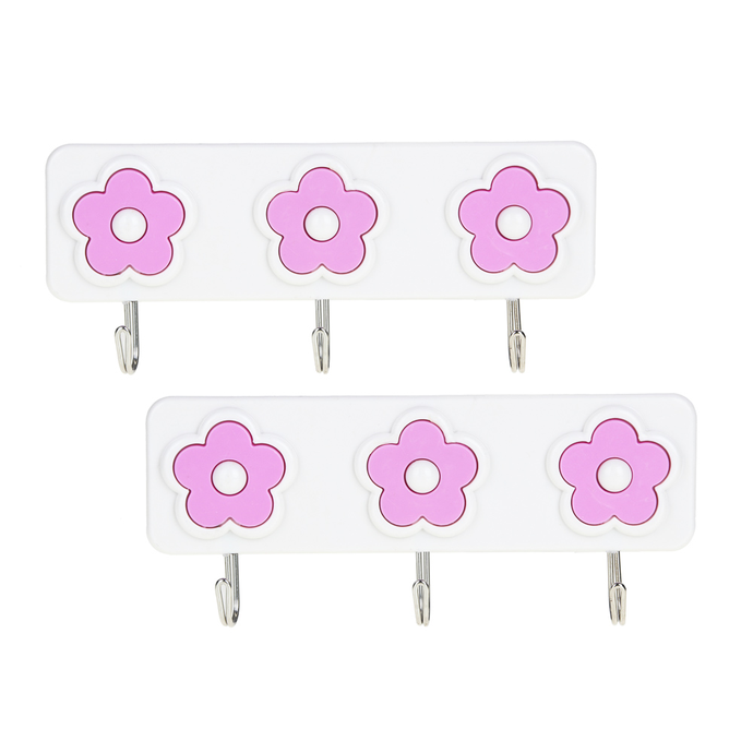 VETTA Крючки 2 планки по 3шт, металл, пластик, 2 дизайна