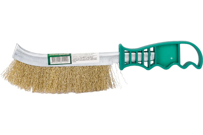 Щетка латунированная с пластмассовой ручкой ВОЛАТ