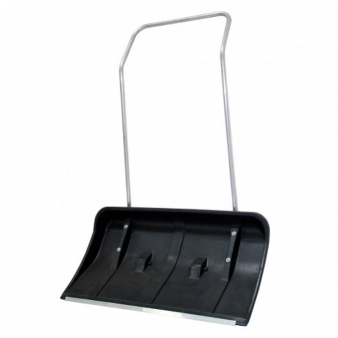 Лопата снеговая Движок пласт.860*500 КАЙЛАС на колёсиках Черный мет.планка