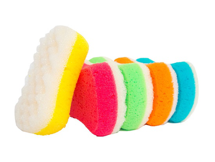 Мочалка-губка для тела с массажным слоем