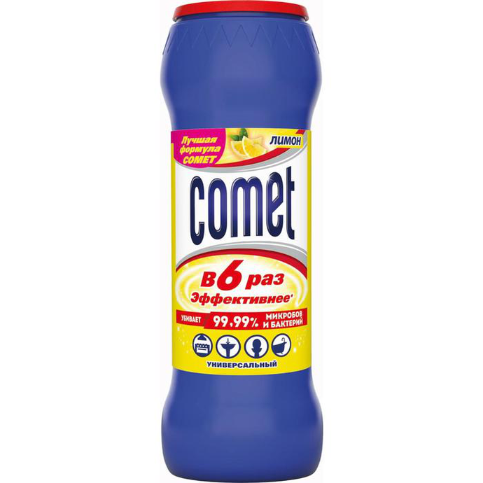 Чистящее средство 475 гр Комет Флэйш Лимон с хлором (банка) /20 шт