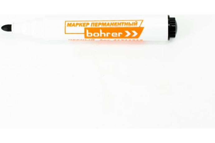 Маркер  перманентный пулевидный наконечник, 1-3 мм, черный