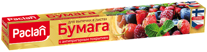 PACLAN БУМАГА ДЛЯ ВЫПЕЧКИ В ЛИСТАХ 36 Х 42СМ, 12ШТ