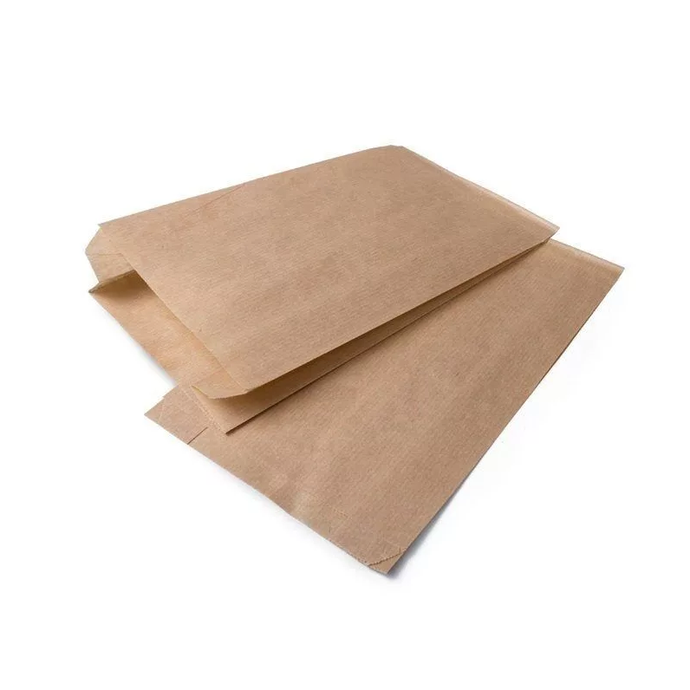 Пакет бумажный 140*60*250мм с плоским дном крафт