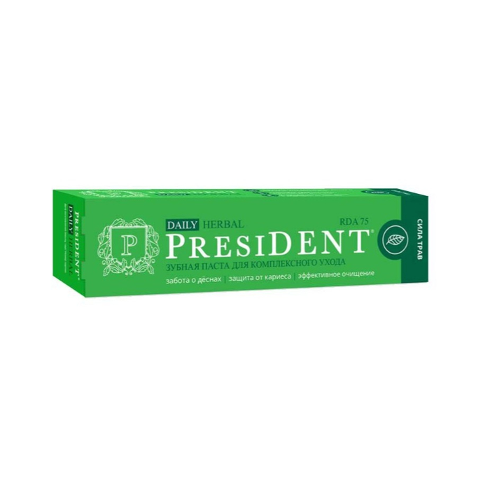 Зубная паста PRESIDENT DAILY Herbal (75 RDA) 68 г