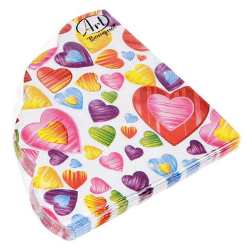 Салфетки Art Bouquet RONDO  "Калейдоскоп сердец" 3 сл.12л/вл.15