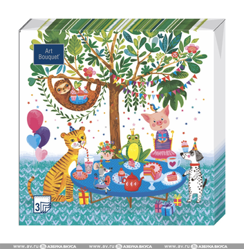 Салфетки Art Bouquet  "Пикник" 33х33 , 3 слоя .20л/вл.12