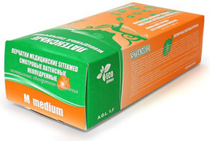 Перчатки смотровые н/о SitekMed (сверхпрочные) М