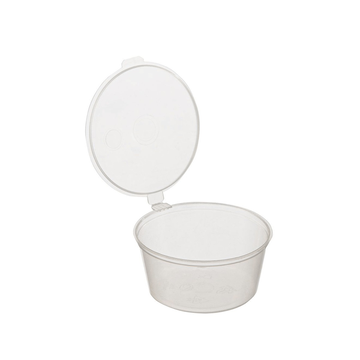 Контейнер для соуса 80мл, круглый с неразъемной крышкой, прозр ПП*90/1080