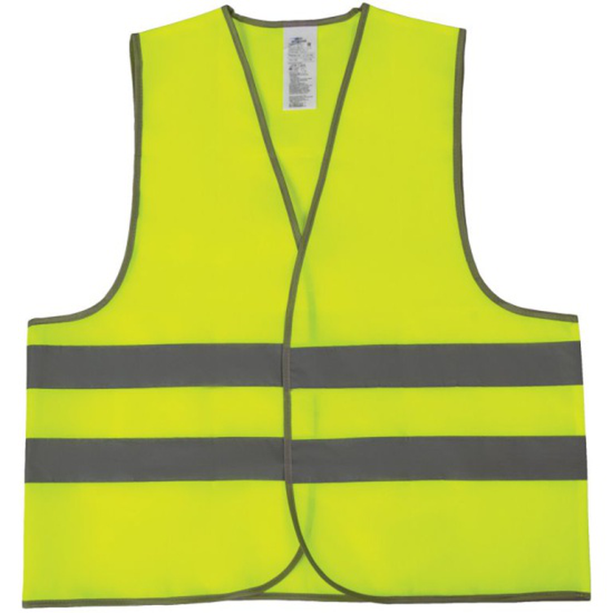 Жилет сигнальный, 2 светоотражающие полосы, ЛИМОННЫЙ, XXL (56-58), ЭКОНОМ ГРАНДМАСТЕР