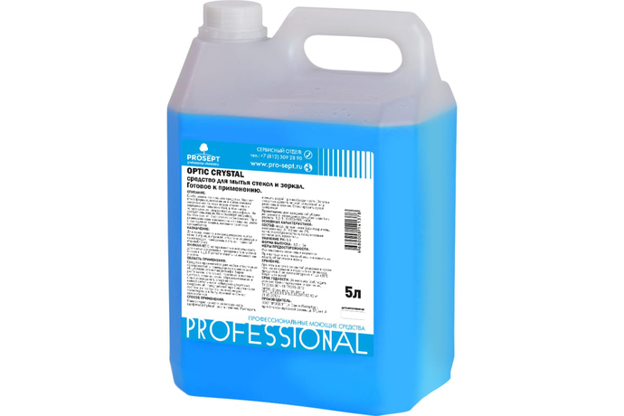 Средство для мытья стёкол и зеркал OPTIC CRYSTAL 5л