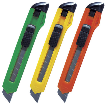 Нож канцелярский 18 мм ERICH KRAUSE, фиксатор, цвет корпуса ассорти, подвес